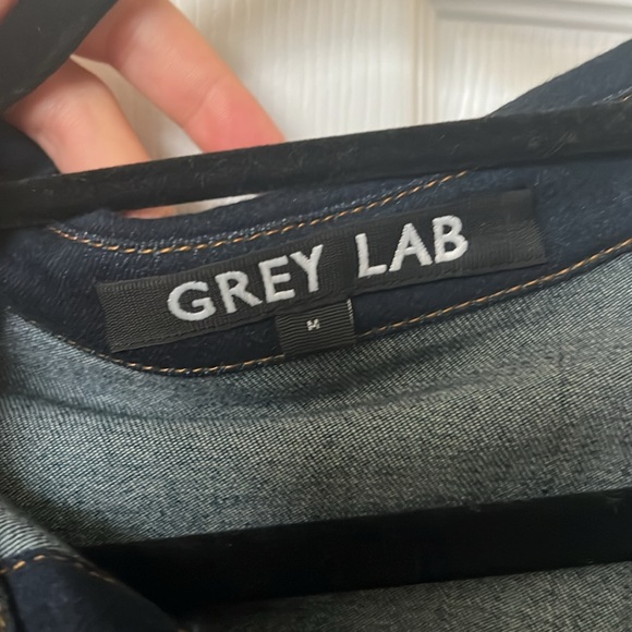 Grey Lab Denim Top - Picture 3 of 3